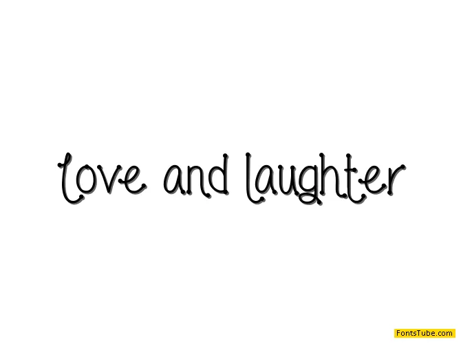 Love and laughter Font