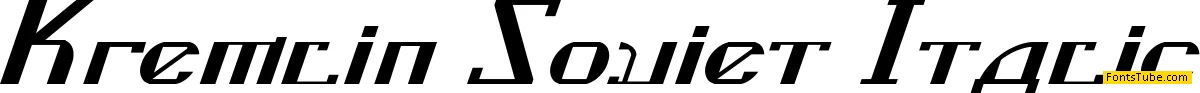 Kremlin Soviet Italic Font
