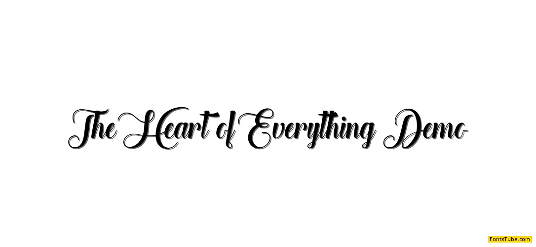 The Heart of Everything Demo Font