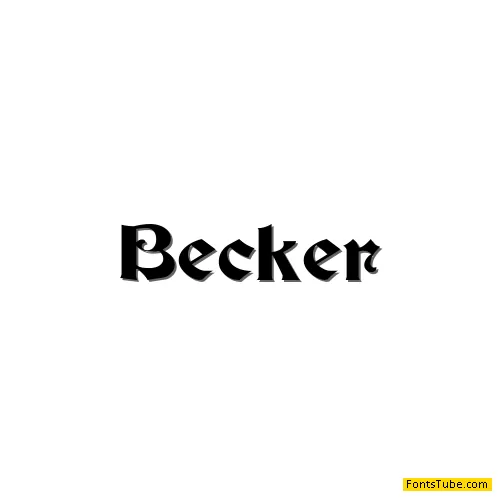 Becker Font Family