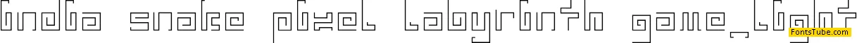 India Snake Pixel Labyrinth Font Family