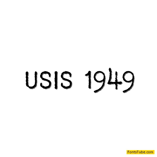 USIS 1949 Font