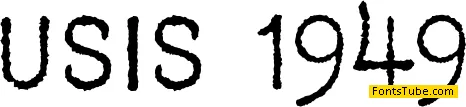 USIS 1949 Font