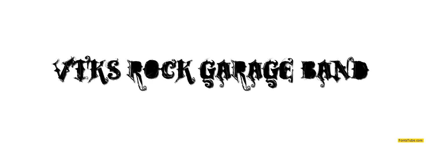 VTKS ROCK GARAGE BAND Font