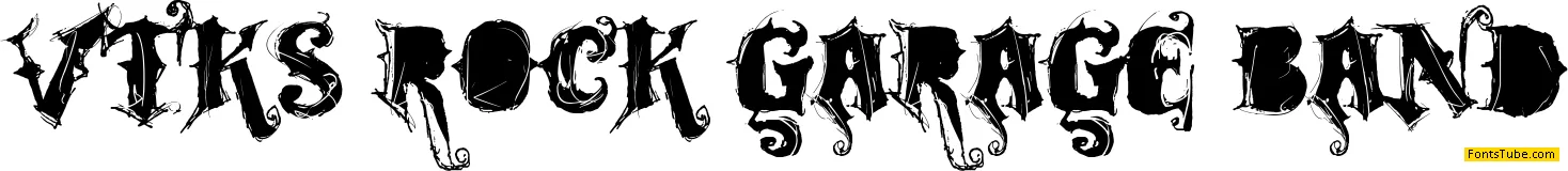 VTKS ROCK GARAGE BAND Font
