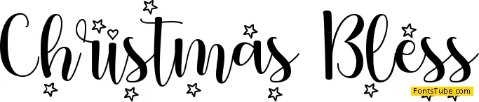 Christmas Bless - Personal Use Font