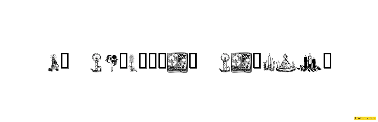 KR Christmas Candles Font