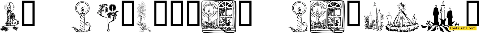 KR Christmas Candles Font
