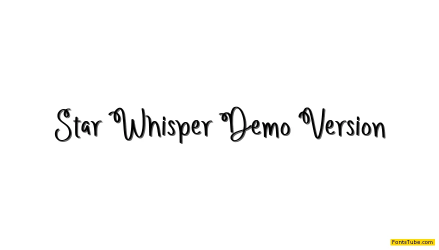 Star Whisper Demo Version Font