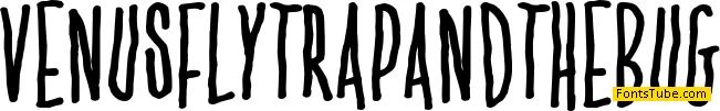 Venus flytrap the bug Font