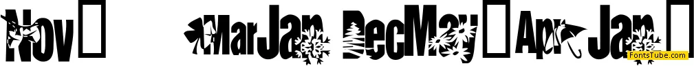 KR Calendar Font