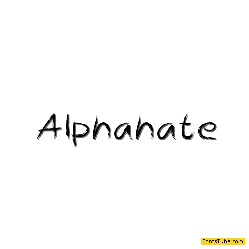 Alphahate Font