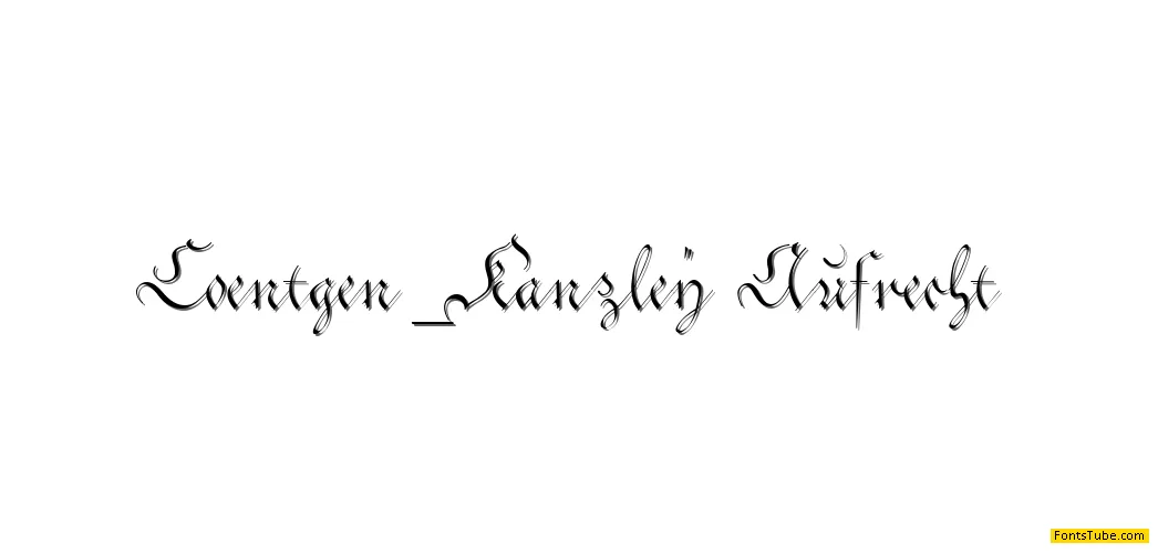 CÃ¶ntgen Kanzley Font Family