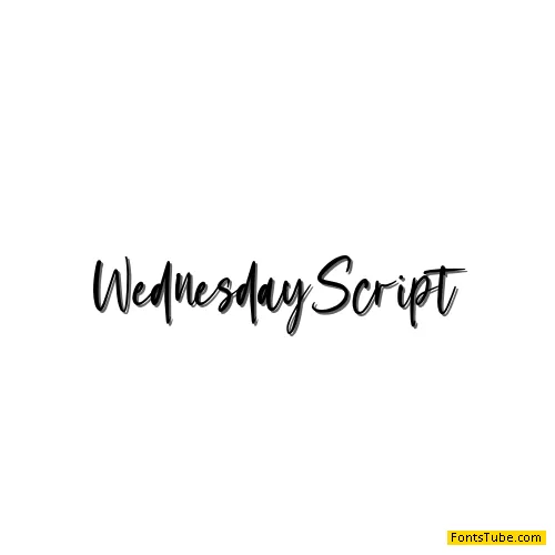 Wednesday Script Font
