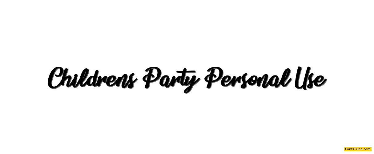 Childrens Party Personal Use Font
