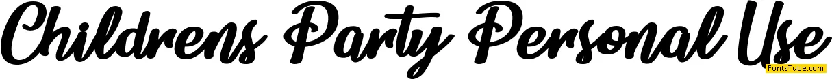 Childrens Party Personal Use Font