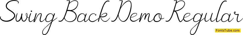 Swing Back Demo Font