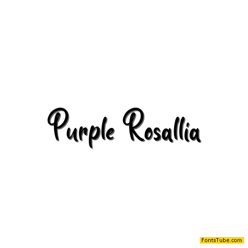Purple Rosallia - Personal Use Font