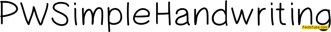 PW Simple Handwriting Font
