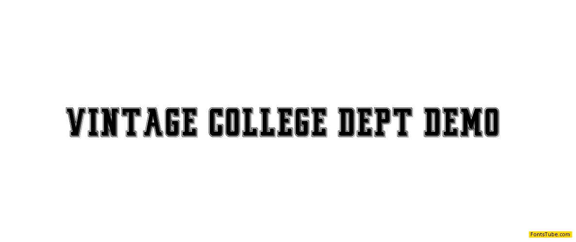 Vintage College Dept