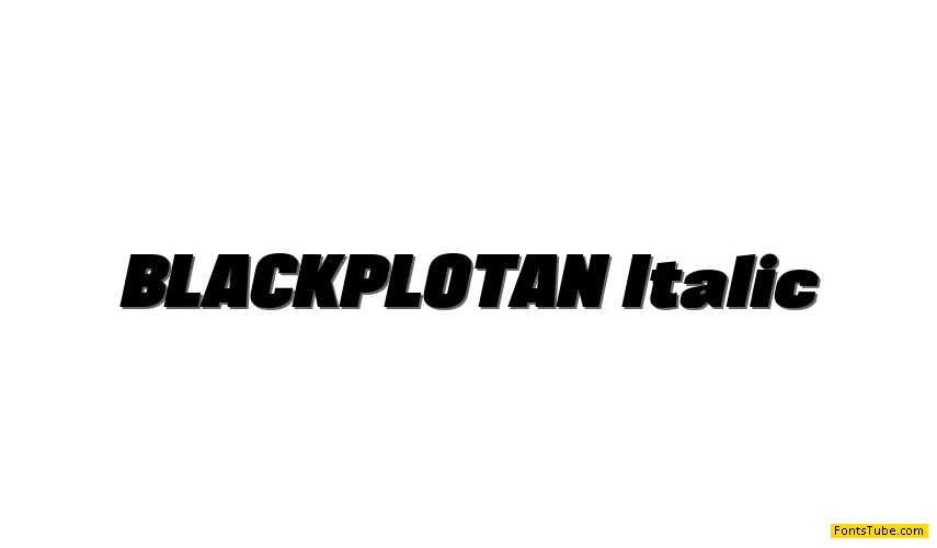 BLACKPLOTAN Font Family