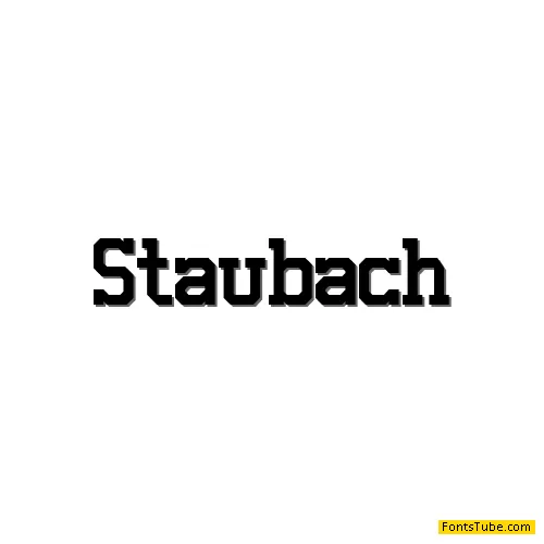 Staubach Font