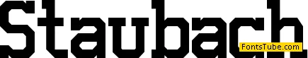 Staubach Font