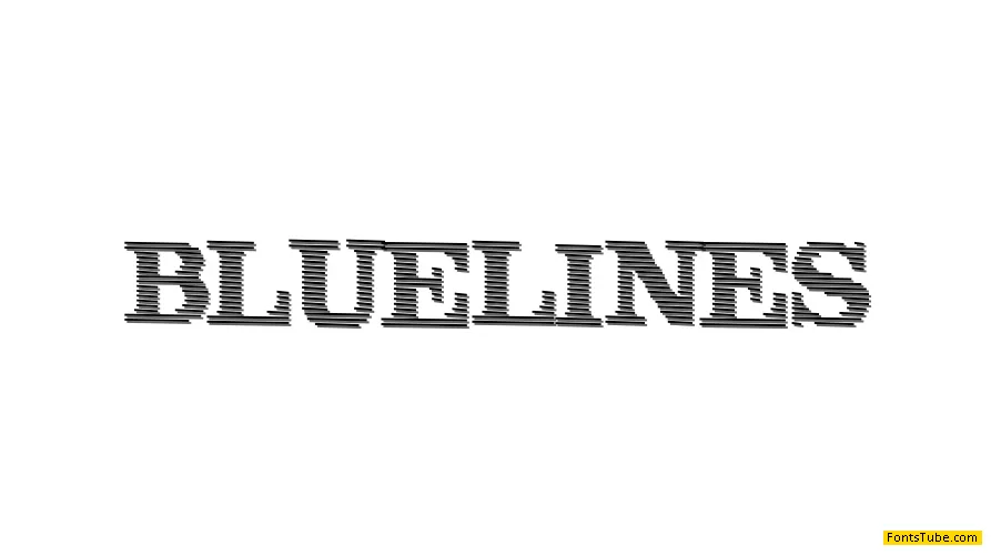 Blue lines Font
