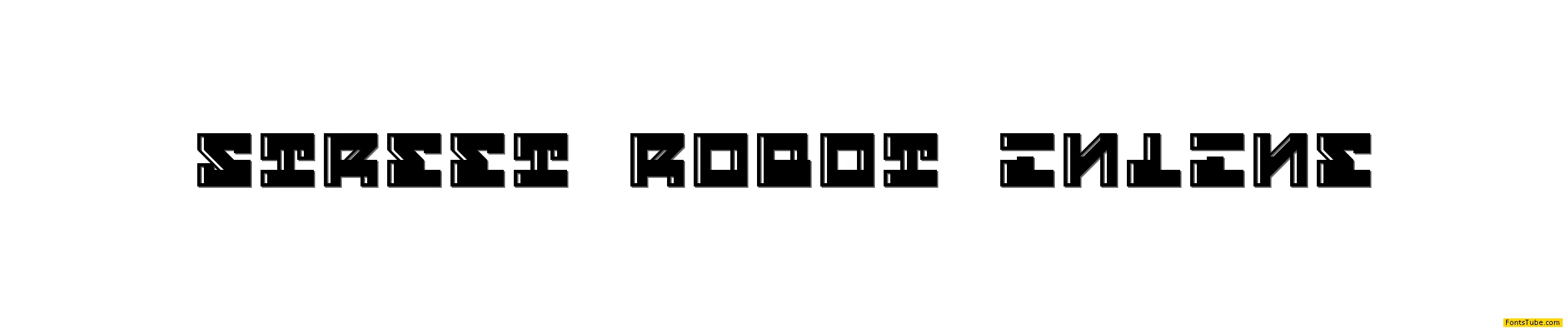 Street Robot Inline Font