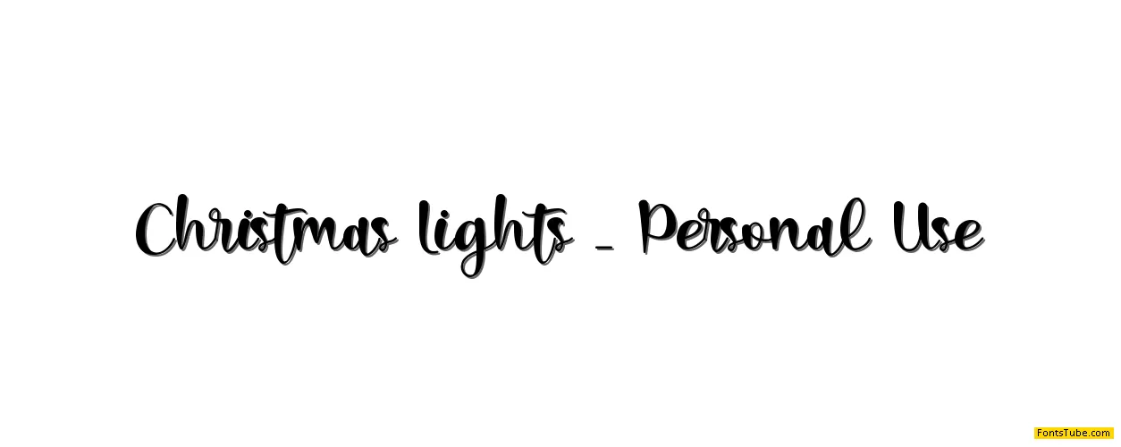 Christmas Lights _ Personal Use Font