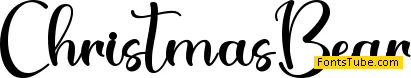 Christmas Bear - Personal Use Font