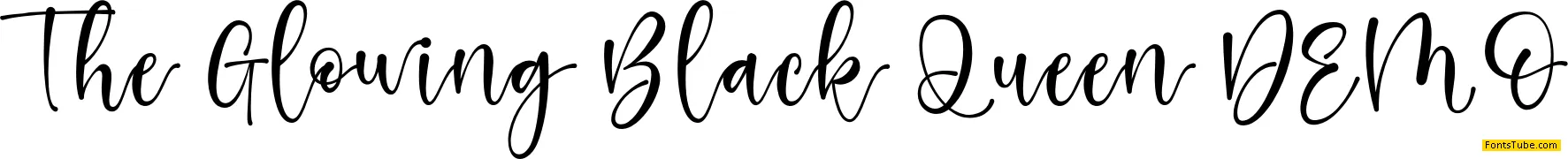 The Glowing Black Queen Font