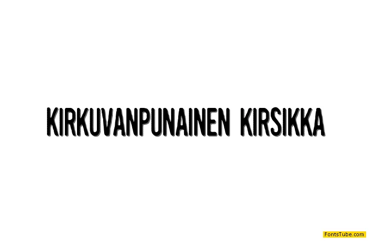 Kirkuvanpunainen kirsikka Font