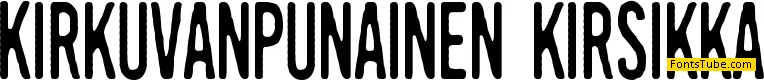 Kirkuvanpunainen kirsikka Font