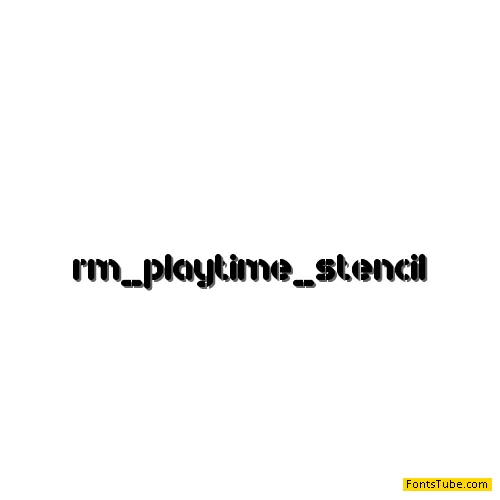 RM Playtime stencil Font