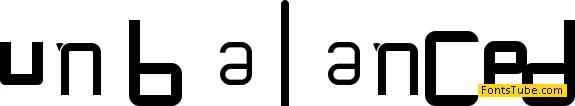 Unbalanced Font