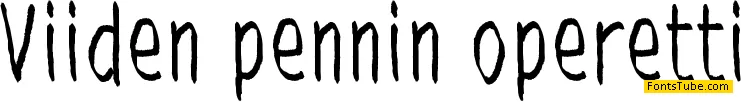 Viiden pennin operetti Font