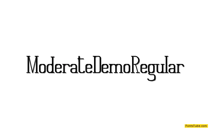 Moderate Demo Font Family