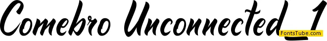 Comebro Unconnected Font