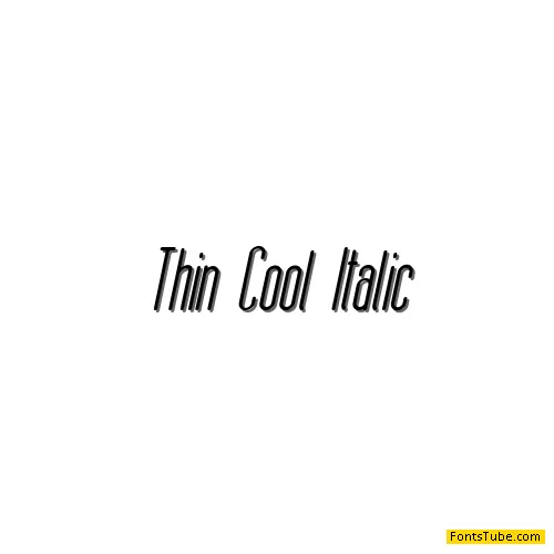 Thin Cool Font Family