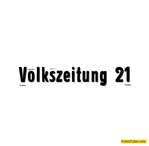 Volkszeitung 21 Font