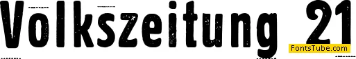 Volkszeitung 21 Font