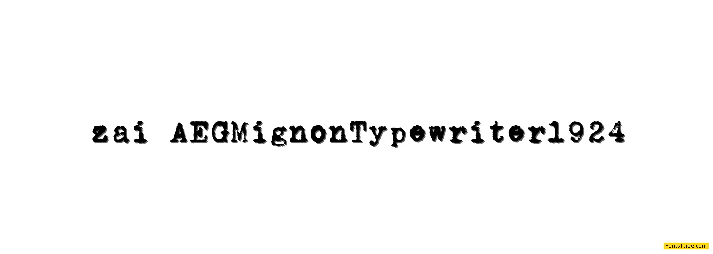zai AEG Mignon Typewriter 1924