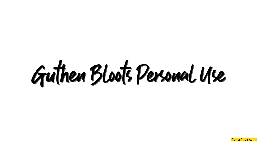 Guthen Bloots Personal Use Font