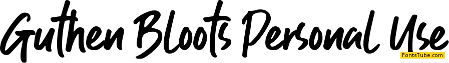 Guthen Bloots Personal Use Font