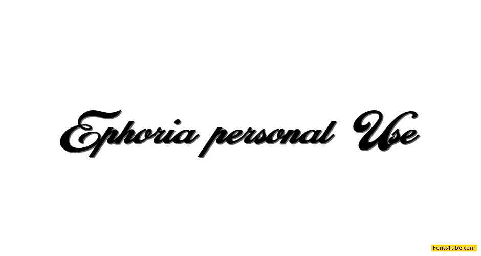 Euphoria Personal Use Font