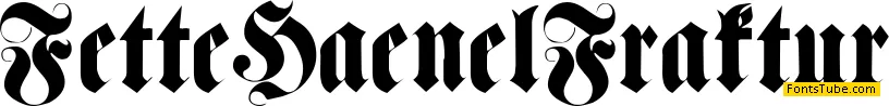 Fette Haenel Fraktur Font