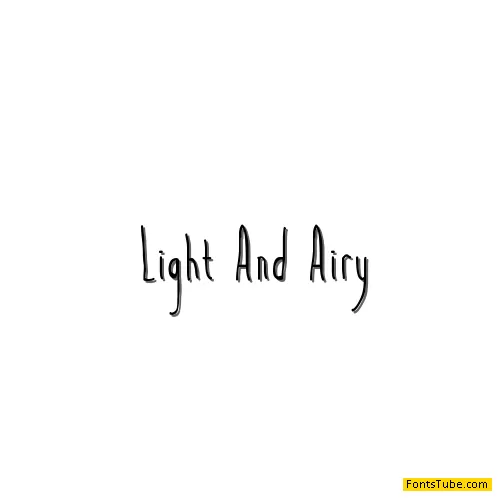 Light And Airy Font