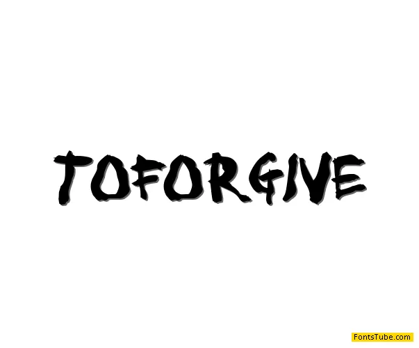 To forgive Font