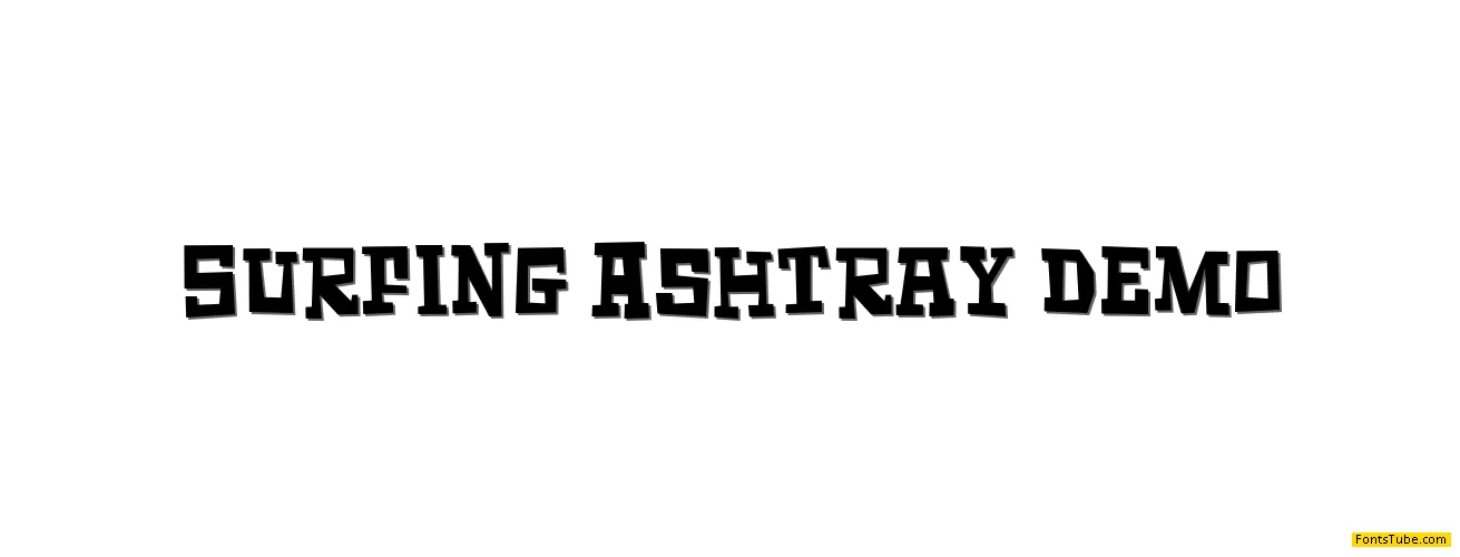 Surfing Ashtray DEMO Font
